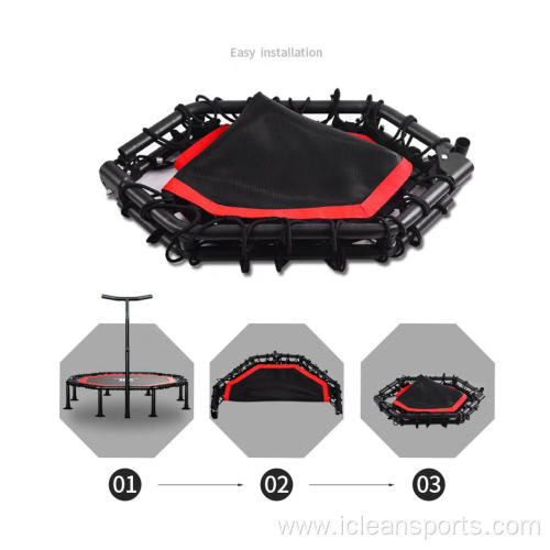 Fitness Mini Trampoline Foldable with Adjustable Handle